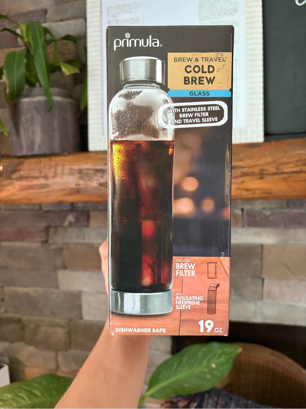 Primula Glass Cold Brew Bottle with Black Sleeve